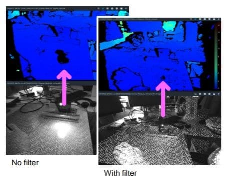 3d industrial camera visible reflections